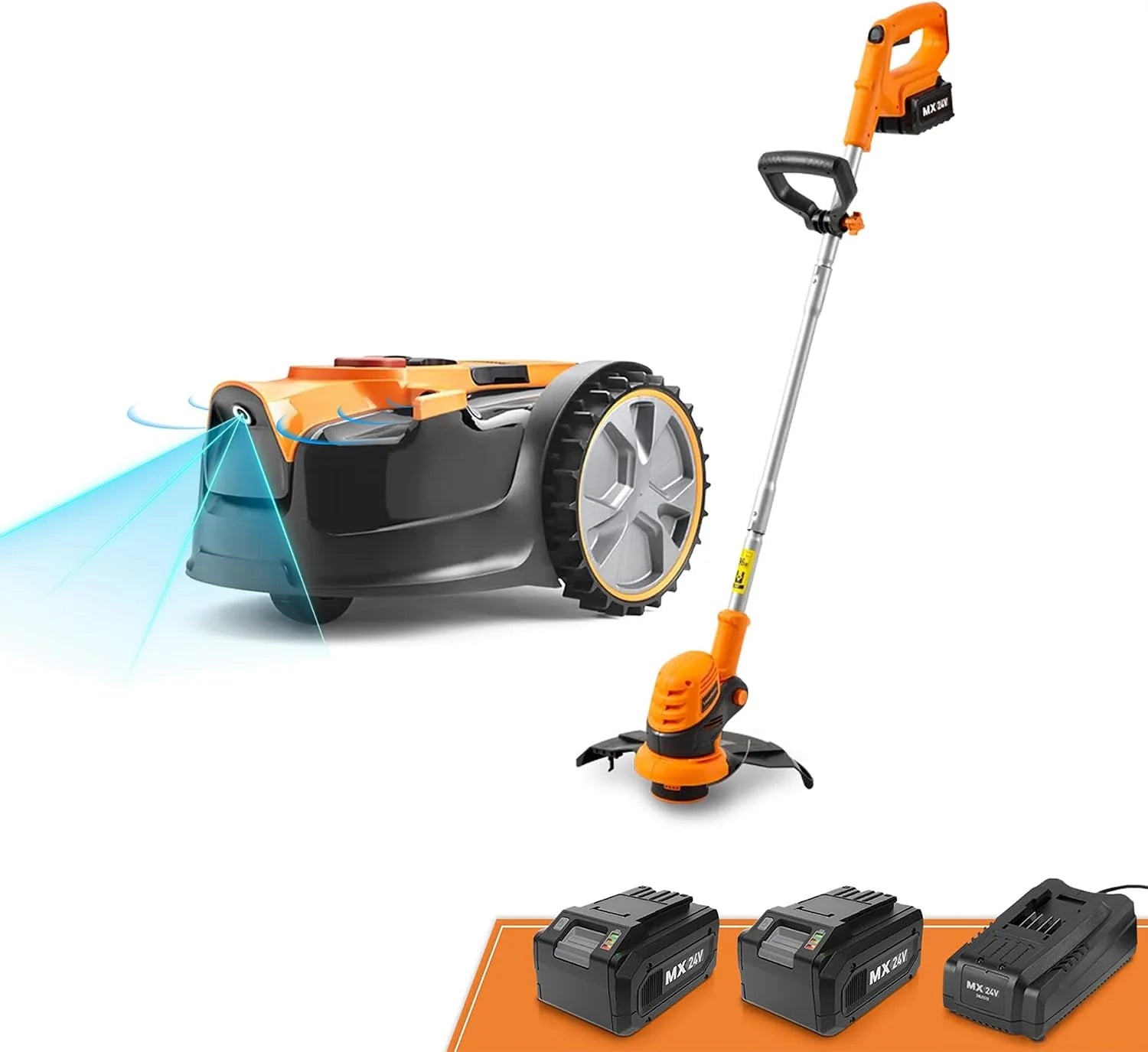 LawnMaster VBRM16 OcuMow™ Robotmaaier, geschikt voor zelfrijdende grasmaaiers tot 100 m² met MX 24 V 4,0 Ah lithium-ion accu zonder kabel(Tondeuses robot 250㎡)
