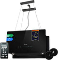 KKT KOLBE CUBE60FB Afzuigkap, 60 cm, 684 cbm/h convectie, 9 standen, Smart WLAN app, eilandkap vrijhangend, plafondmontage, zwart, glas, ledverlichting, automatische naloopfunctie