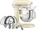 KitchenAid keukenmachine - Artisan - Keukenrobot met 5 accessoires en 6,6 L rvs-kom - 375 W - Krachtig - 11 snelheden - In hoogte verstelbaar - Pebbled palm(Amandelwit)