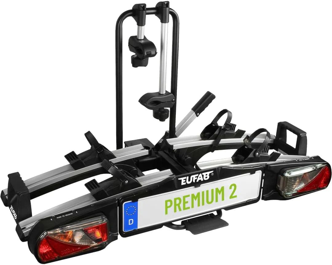 EUFAB 11521 Premium ll Fietsendrager voor trekhaak, geschikt voor e-bikes.,zwart(fietsendrager voor trekhaak Premium ll)