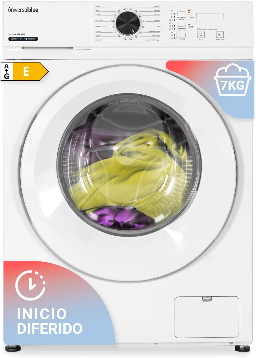 UNIVERSALBLUE Wasmachine-inverter, 10 kg, titanium, wasmachinemotor, DC 14 programma's, wasmachine