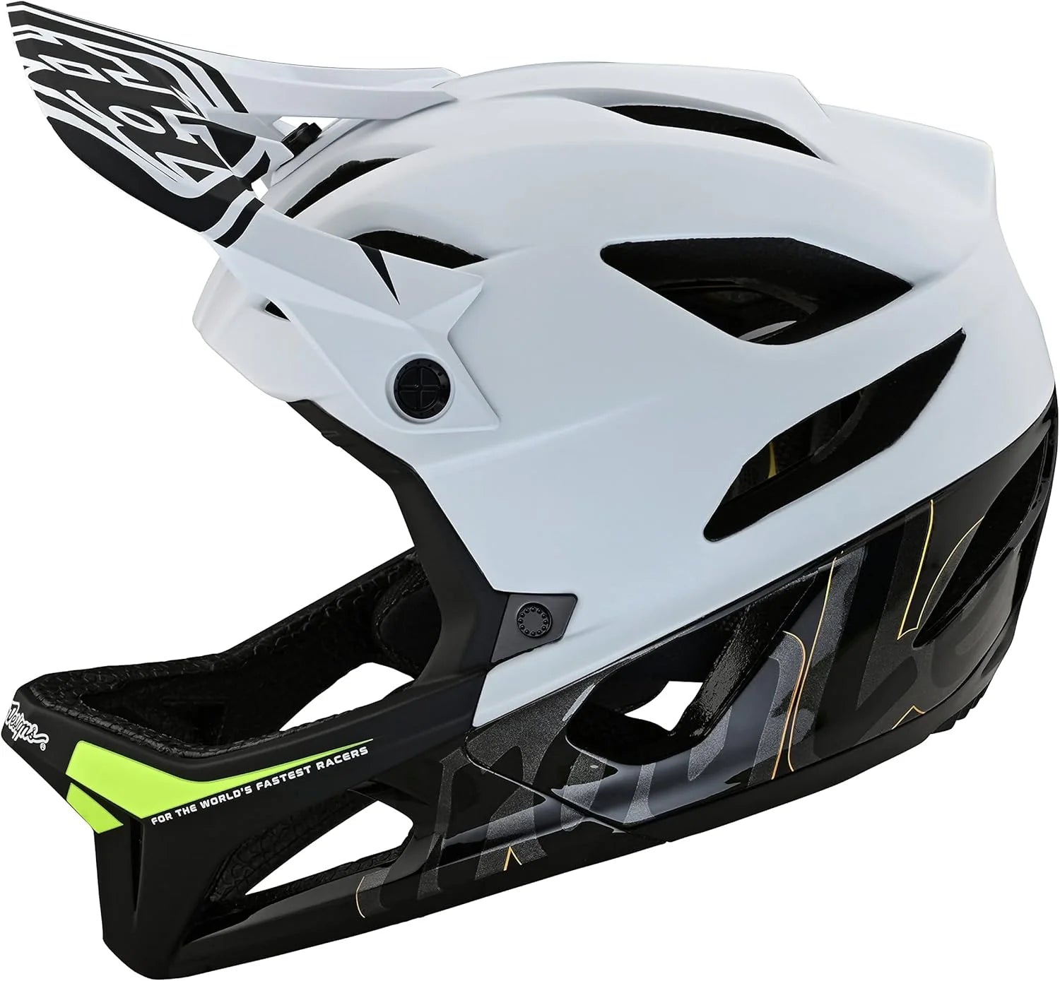 Troy Lee Designs Stage Full Face Mountain Bike Helmet for Max Ventilation Lightweight MIPS EPP EPS Racing Downhill DH BMX MTB - Adult Men Women (Signature White, X-Large/XX-Large)