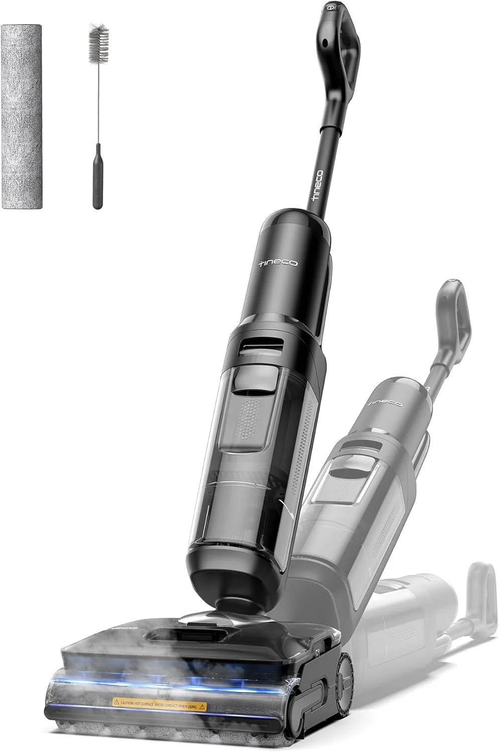 Tineco Floor One S9 Artist Steam Pro Stoomreiniger 2-in-1 technologie met LCD-display HyperSteam bij 160 ℃ met technologie, tot 90 minuten looptijd, dual-block-design tegen klitten(S7 Stretch Steam)