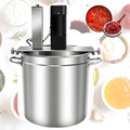 Automatische roerder, professionele elektrische keukenmixer voor hete pannen, roestvrijstalen verwarmingsmixer met instelbare snelheid, ideaal voor sauzen, soepen en frituren. 25L(40L)