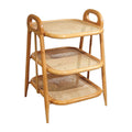 **Bamboe OPBERGTAFEL met 3 LAGEN en Handgrepen**