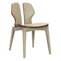 **Moderne Houten Stoel met Dubbel Rugleuning**