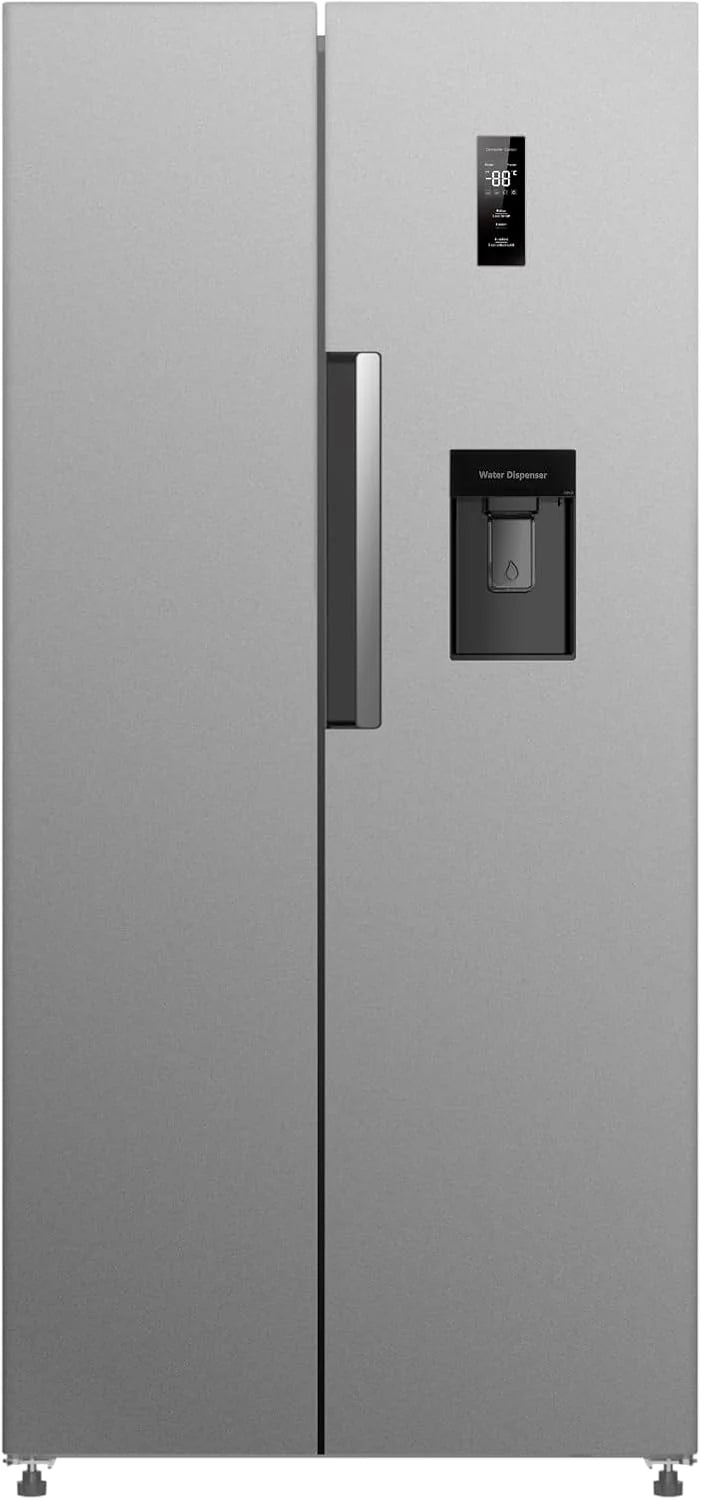 PKM SBS490NFWDIXJ Koel-vriescombinatie, Side by Side | 276 liter koelen | 168 liter vriezen | energie-efficiëntieklasse E | snelvries-modus | NoFrost | Display | Touch Control | Waterdispenser