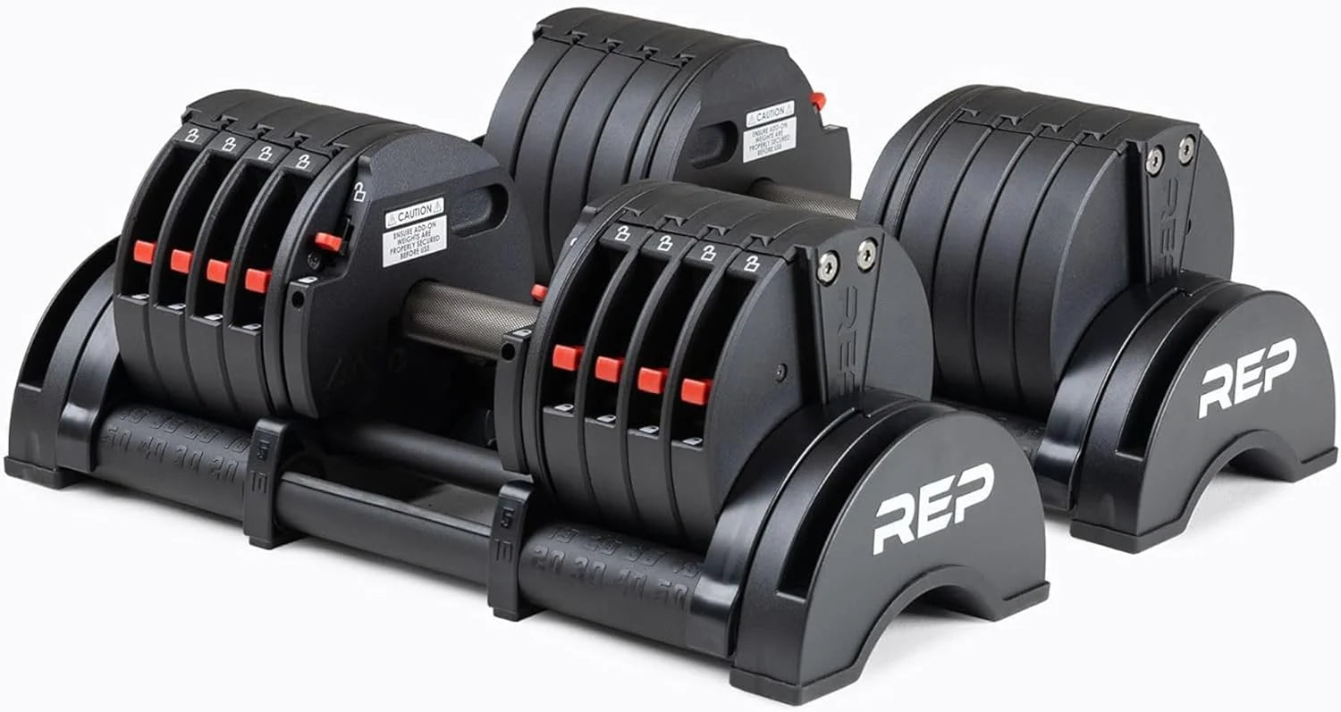 Rep Fitness Quickdraw verstelbare halters, meerdere gewichtsbereiken beschikbaar, waaronder: 5-30, 5-40,5-50 en 5-60 lbs(5-50 lbs)
