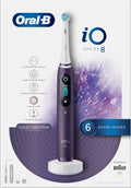 Oral-B Bruine elektrische tandenborstel, Special Edition iO -8, oplaadbaar, 1 hoogwaardig design, paarse handgreep met revolutionaire magneettechnologie, kleurendisplay, 1 tandenborstelkop reisetui