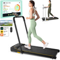 UREVO - Elektrische loopband, opvouwbaar, 2-in-1, voor onder de computer, 2,5 pk, voor wandelen en hardlopen, voor thuiskantoor, met afstandsbediening(Zwarte app/One size)