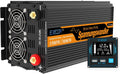 EDECOA 2500W Omvormer 12v naar 230v Zuivere Sinus Inverter 12 V 230 V Spanningsomvormer met LCD-afstandsbediening en EU Stopcontacten(LCD-afstandsbediening)