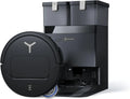 ECOVACS DEEBOT T50 OMNI Gen3-robotstofzuiger en -dweil, 25.000 Pa stofzuiger-dweil. Uitschuifbare zijborstel, ZeroTangle 3.0, AIVI 3D 2.0. Alles-in-één OMNI-station, 75°C dweil. 81 mm ultradun, zwart.