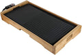 Bamboe Rookloze Anti-Aanbak Elektrische Grillbakpan, U-Vormige Verwarmingsbuis Elektrische Grill, Bakplaat Voor Binnen Bbq Tafelgrill Kookplaat, 55 X 28 Cm