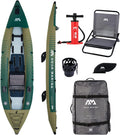 Aqua Marina CALIBER 398 Vissen Drop-Stitch Fusion-kajak, voor 1/2 personen, 398 cm, groen