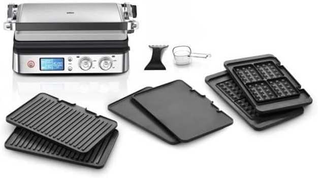 Braun MultiGrill 9 CG9047 3-in-1 contactgrill, BBQ  oven, groot grilloppervlak (16 burgers), 2000 W, 250 graden, vaatwasmachinebestendig (plancha, wafels en grill), vetopvangschaal, elektrische grill