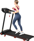 Loopband voor thuis, inklapbaar, helling 8%, stille treadmill tot 14 km/u, 3,0 pk motor, groot loopvlak, led-display en bluetooth, max. belasting 120 kg(Zwart/125*62*106cm)