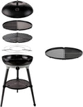 CADAC Carri Chef 50 BBQ/Dome Set + Grill 2 Braai 50-30mbar - Gasbarbecue ø46cm met GreenGrill Coating, Thermometer  Dubbelzijdig Rooster - Inclusief Draagtassen - Buitengebruik