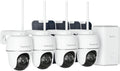 Reolink Home Hub+8MP Beveiligingscamera Outdoor Draadloze Kit, Argus PT Ultra+Zonnepaneel Home Security System, 360 ° PTZ, Nachtzicht, 2.4/5 GHz WiFi