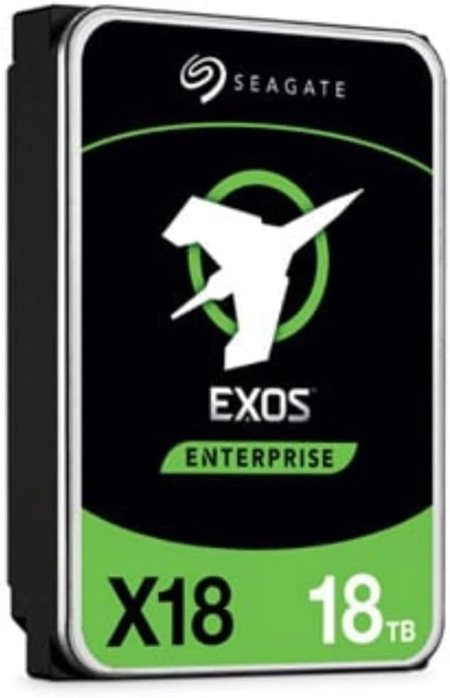 Seagate Exos X18, 18 TB, Interne Harde Schijf, Enterprise Klasse, CMR 3,5", Hyperscale SATA 6 GB/s, 7.200 RPM, 512e, 4 KB FastFormat (ST18000NM000J)