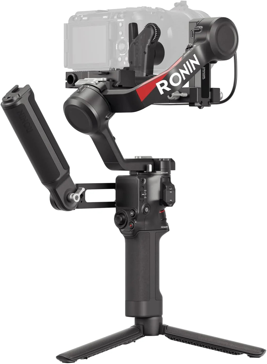 DJI RS 4, 3-assige gimbalstabilisator voor DSLR en spiegelloze camera's Canon/Sony/Panasonic/Nikon/Fujifilm, native verticale opnamen (2e generatie), joystick met 2 modi, Teflon-asarmen, cameragimbal(RS4 Combo)