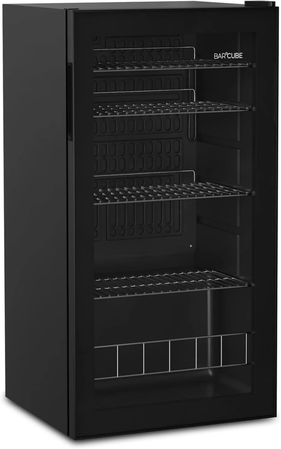 °CUBES Drankkoelkast BAR 90L, koelkast met glazen deur, met 4 planken