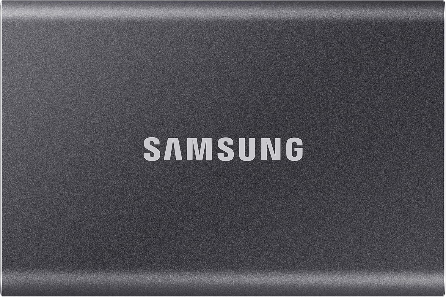 Samsung T7 Portable SSD - 2 TB - USB 3.2 Gen.2 External SSD Grijs (Titan Gray), (MU-PC2T0T/WW)(Grijs (Titan Gray)/1 TB/T7)