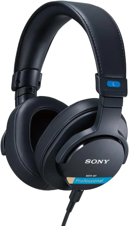 Sony MDR-M1 - Gesloten Studio Koptelefoon - Bedraad, Ultra-Wideband Weergave (5Hz-80kHz), Ideaal voor Studio Opname; Mixing, Lichtgewicht Ontwerp (216g), Inclusief 2 Afneembare Kabels, Zwart