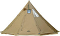 Preself 4~6 Persoon Tipi Hot Tent T3 XL met Schermvenster, Hoogte 8 '6 "2,6 m, Diameter 15' 4,6 m, voor Hout Buring Kachel Bushcraft Familie Camping Jacht Vissen (Tent)