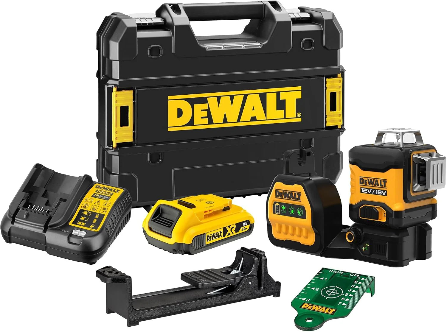 DEWALT Multilijnlaser Zelfnivellerend (3x 360 graden stralen en inclusief 1x 10,8V XR Accu) DCE089D1G