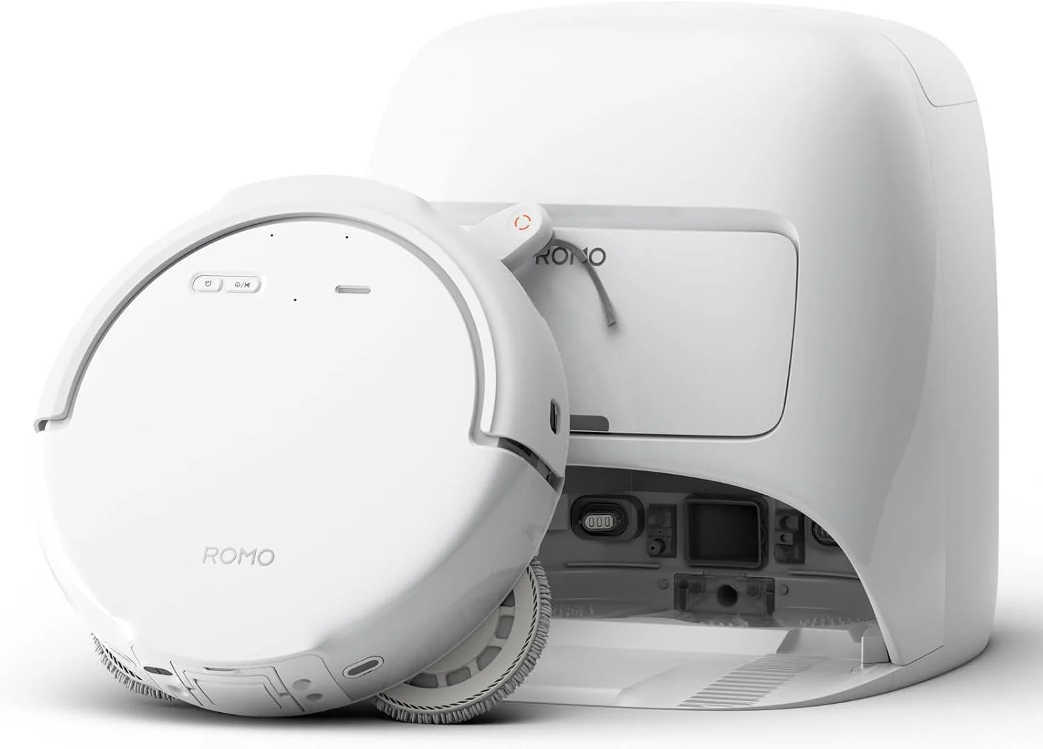 DJI ROMO S Robotstofzuiger en mop met 25.000 Pa zuigkracht, sensoren op droneniveau, 200 dagen onderhoudsvrij gebruik, anti-klit rolborstel, automatisch reinigen en drogen van de mop